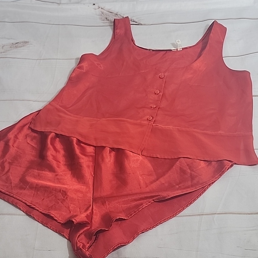 Victoria's Secret 2 Piece Red Crop Set Super Sexy Size Medium Y2K Style